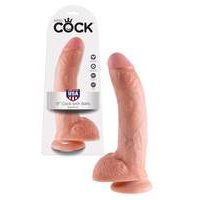 King Cock With Balls 9" Vaalea, PIPEDREAM PRODUCTS