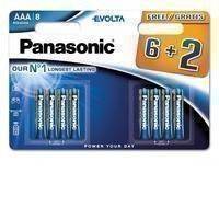 Panasonic Evolta (EGE) AAA-paristo 6+2kpl