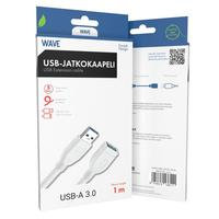 WAVE USB3.0 jatkokaapeli valkoinen, 1m