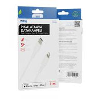 Wave Pikalataava datakaapeli USB Type-C -> Apple Lightning, 1m, Valkoinen