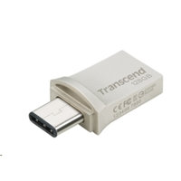 Transcend JetFlash 890 Muistitikku, 128GB, Hopea (USB Type-C & USB 3.1)