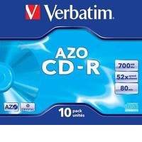 VERBATIM CD-R LEVY 10kpl 700 MB AZO, 52X