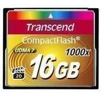 TRANSCEND Compact Flash Muistikortti 16GB (1000x)