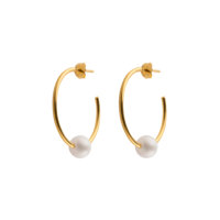 Earrings Pearl hoops, Sophie by Sophie