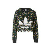 Huppari Allover Print Cropped Hoodie, adidas Originals