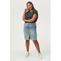 Farkkuhame jSandra Below Knee Skirt, Zizzi