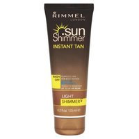 Rimmel London Sun Shimmer Instant Tan itseruskettaja 125 ml, Light Shimmer, rimmel london