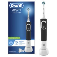 Oral-B Vitality 100 CrossAction Aikuinen Pyörivä/värähtelevä hammasharja Musta, Valkoinen, braun