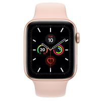 Apple Watch Series 5 (GPS + 4G) kullanvärinen alumiinikuori 44 mm, hietaroosa urheiluranneke, MWWD2, apple