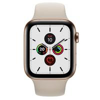 Apple Watch Series 5 (GPS + 4G) kullanvärinen ruostumaton teräskuori 44 mm, kivenharmaa urheiluranneke, MWWH2, apple