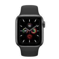 Apple Watch Series 5 (GPS) tähtiharmaa alumiinikuori 40 mm, musta urheiluranneke, MWV82, apple