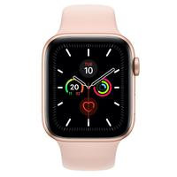 Apple Watch Series 5 (GPS) kullanvärinen alumiinikuori 44 mm, hietaroosa urheiluranneke, MWVE2, apple