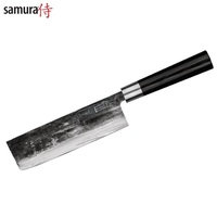 Samura SUPER 5 Universaali keittiöveitsi Nakiri 6,7"/171mm AUS 10:ltä Damaskiterästä 59 HRC (5 kerrosta), samura