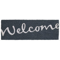 Ovimatto Ruco Print welcome, 26 x 75 cm, harmaa