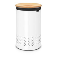 Brabantia Pyykkikori 60L, korkki kansi, White, brabantia