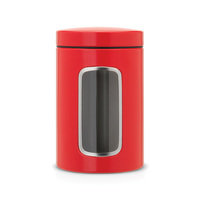 Brabantia Säilytyspurkki ikkunalla 1,4L, Passion Red, brabantia