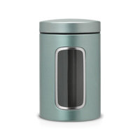 Brabantia Säilytyspurkki ikkunalla 1,4L, Metallic Mint, brabantia