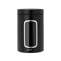 Brabantia Säilytyspurkki ikkunalla 1,4L, Matt Black, brabantia