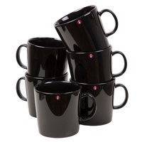 Iittala Teema -mukit, vet. 4 dl, 6 kpl, musta, iittala