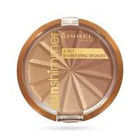 Rimmel London Sun Shimmer 3in1 aurinkopuuteri 9,9 g, 001 Gold Princess, rimmel london