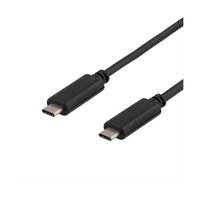 DELTACO DELTACO USB 3.1 kabel, Gen 1, Typ C - Typ C, 0,5m, 3A, svart