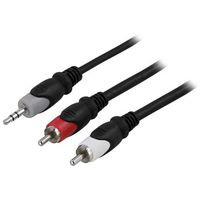 DELTACO DELTACO äänikaapeli 3,5 mm uros - 2 x RCA uros 5 m