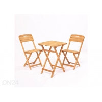 Puutarhakalusteet 2 tuolia + pöytä 50x50 cm, Hanah Home
