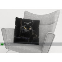 Koristetyynyliina BLACK CAT 50x50 cm, Wellmira