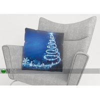 Koristetyynyliina BLUE CHRISTMAS TREE 40x40 cm, Wellmira