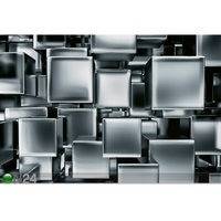 Fleece-kuvatapetti Metal cubes 150x250 cm, ED