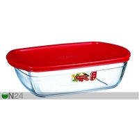 Lasinen paistovuoka+kansi 2,45 l, Pyrex