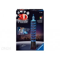 3D pimeässä hehkuva palapeli Taipei Tower 234 kpl Ravensburger, RAVENSBURGER