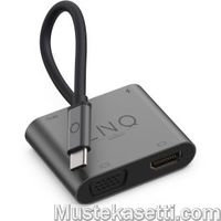 LINQ 4 in 1 USB-C Multiport Hub -adapteri, Space Gray