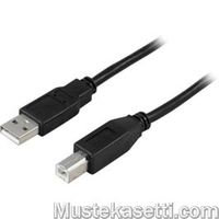DELTACO 1.0 m USB 2.0 A - B, uros - uros kaapeli, musta