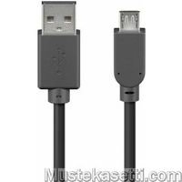 Cablexpert USB-A - Micro-B -kaapeli, 1,8 m, musta