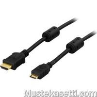 DELTACO HDMI - HDMI MINI (High Speed with Ethernet) kaapeli, 1.0 m