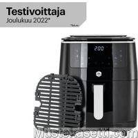 OBH Nordica Easy Fry & Grill Steam+ 3-in-1 -airfryer höyrytys- ja grillitoiminnolla, musta