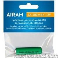 Airam Akku NiMH-akkuparisto Solar- tuotteille, AA, 600 mAh, 1 kpl