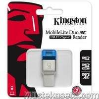 Kingston MobileLite Duo 3C USB 3 Type-C/A -muistikortinlukija