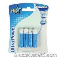 HQ AAA-paristot LR03 Alkaline x 4 kpl x 10 kpl pakkaus