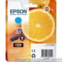 Epson C13T33424010 syaani 4,5ml Original mustekasetti