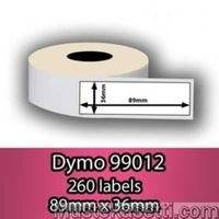 Mustekasetti.com-tarvike, non-OEM Dymo 99012 Seiko osoitetarra 89mm x 36mm, 2x260 = 520 kpl