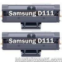 Laserkasetti korvaa Samsung MLT-D111S musta JUMBOXL 2000 sivua x2 = 4000 sivua Mustekasetti.com Takuu 3 vuotta
