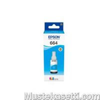 Epson T664 EcoTank -mustepullo, syaani