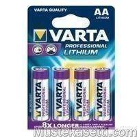 Varta Lithium Ultra -litiumparisto, 4 kpl AA (LR6) paristoa