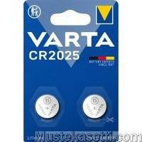 Varta CR2025 -paristo, 3 V, 2 kpl, lithium