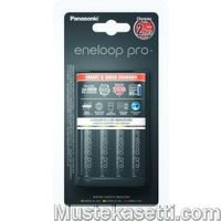 Panasonic Eneloop Pro BQ-CC55 -pikalatauslaite + 4 kpl Eneloop Pro AA 2500 mAh -akkuparistoja