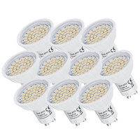 [lux.pro]® 10 x [lux.pro] LED 3 Watti GU10 LED-lamppu, muovi, metalli 50 x 55 mm lämmin valkoinen