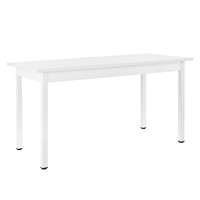 [en.casa]® Tyylikäs design ruokapöytä - 140 x 60 cm - valkoinen