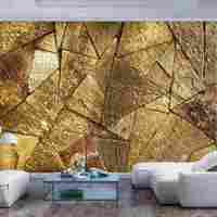 Fototapetti - Pavement Tiles (Golden), DecorDecor
